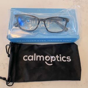 Calmoptics blue light glasses. Kids size. Color licorice. New